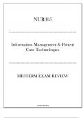 (SNHU) NUR305 Information Management & Patient Care Technologies - Midterm Exam Review