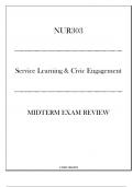 (SNHU) NUR303 Service Learning & Civic Engagement - Midterm Exam Review 20242025.