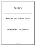 (SNHU) NUR676 Primary Care for Mental Health - Midterm Exam Review 20242025