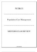 (SNHU) NUR653 Population Care Management - Midterm Exam Review 20242025