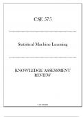 (ASU) CSE 575 Statistical Machine Learning - Knowledge Assessment Review 20242025.