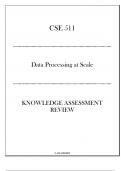 (ASU) CSE 511 Data Processing at Scale - Knowledge Assessment Review 20242025