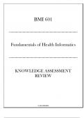 (ASU) BMI 601 Fundamentals of Health Informatics - Knowledge Assessment Review 20242025