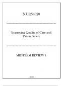 (CU) NURS4020 Improving Quality of Care & Patient Safety - Midterm Review 1 20242025