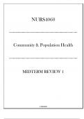 (CU) NURS4060 Community & Population Health - Midterm Review 1 20242025.