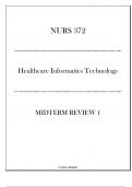 (UMGC) NURS 372 Healthcare Informatics Technology - Midterm Review 1 20242025