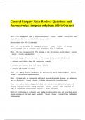 General Surgery Rosh Review Questions and Answers with complete solutions 100- Correct.