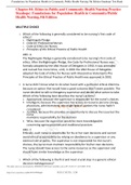 Chapter 04: Ethics in Public and Community Health Nursing Practice Stanhope: Foundations for Population Health in Community/Public Health Nursing, 5th Edition,100% CORRECT