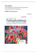 Test Bank For Davis Advantage for Pathophysiology Introductory Concepts and Clinical Perspectives 3rd Edition by  Theresa Capriotti, Latest Edition  2024