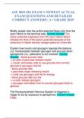 ASU BIO 181 EXAM 3 NEWEST ACTUAL EXAM QUESTIONS AND DETAILED CORRECT ANSWERS | A+ GRADE 2025