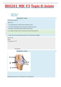 BIO201_MH_V3 Topics 1 - 8 {BUNDLE} | Questions with Correct Answers | 100% GUARANTEED PASS.