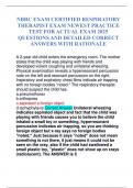 NBRC EXAM CERTIFIED RESPIRATORY THERAPIST EXAM NEWEST PRACTICE TEST FOR ACTUAL EXAM 2025 QUESTIONS AND DETAILED CORRECT ANSWERS WITH RATIONALE