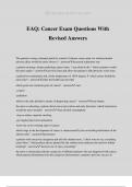 EAQ: Cancer Exam Questions With Revised Answers