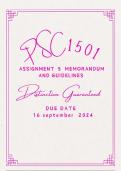 PSC1501 Assignment 5  Memorandum and Guidelines Due 16 September 2024