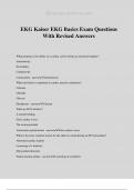 EKG Kaiser EKG Basics Exam Questions With Revised Answers