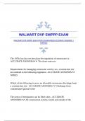 WALMART DVP SWPPP EXAM WITH GUARANTEED ACCURATE ANSWERS |VERIFIED