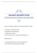 WALMART BIGSWPPP EXAM WITH GUARANTEED ACCURATE ANSWERS |VERIFIED