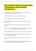 GIA Colored Stones Assignment 4 Questions and Answers (Graded A+)