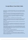 Georgia History Exam Study Guide.