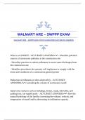 WALMART ARE – SWPPP EXAM WITH GUARANTEED ACCURATE ANSWERS