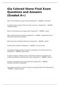 Gia Colored Stone Final Exam Questions and Answers (Graded A+)