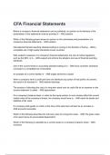 CFA Financial Statements Exam Questions with correct Answers 2024( A+ GRADED 100% VERIFIED).