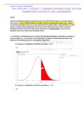 STAT 200 LAB 7 -LESSON 7: COMMON DISTRIBUTIONS; STAT200 ELEMENTARY STATISTICS LAB 7 (ANSWERED)