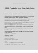 ISTQB Foundation Level Exam Study Guide.