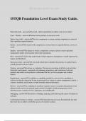 ISTQB Foundation Level Exam Study Guide.