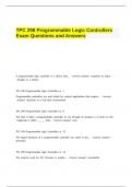 TPC 298 Programmable Logic Controllers Exam Questions and Answers.