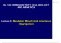 Mendelian 1st Law of Inheritance