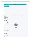 chem 219 module 6 exam with complete solution