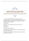 GMAT PRACTICE QUESTIONS WITH GUARANTEED ACCURATE ANSWERS |VERIFIED