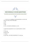 ISDS MODULE 2 EXAM QUESTIONS WITH GUARANTEED ACCURATE ANSWERS