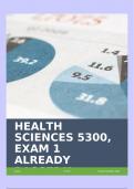 HEALTH SCIENCES 5300, EXAM 1 ALREADY PASSED!!