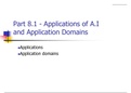 Applications of A.I and Application Domains ( Artificial Intelligence)   -  COMPUTER SCIENCE