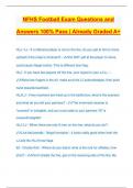 NFHS Football Exam Questions and Answers 100% Pass | Already Graded A+