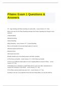 Pilates Exam 1 Questions & Answers.