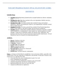 Exam (elaborations) NUR 2407 PHARMACOLOGY FINAL EXAM STUDY GUIDE- (NURS2407) 