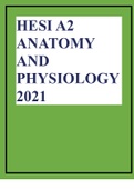 HESI A2 ANATOMY AND PHYSIOLOGY 2021.