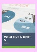 WGU D216 UNIT 5