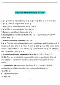 Discrete Mathematics Exam 1 Study Guide