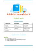 Révision secondaire 3