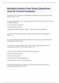 Montana Notary Prep Exam Questions And All Correct Answers.