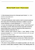 2024 Rasmussen Mental Health exam 1 questions and answers graded A+;(The best)