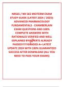  NR565 / NR 565 MIDTERM EXAM STUDY GUIDE (LATEST 2024 / 2025): ADVANCED PHARMACOLOGY FUNDAMENTALS - CHAMBERLAIN EXAM QUESTIONS AND 100% COMPLETE ANSWERS WITH RATIONALES VERIFIED AND WELL EXPLAINED BY EXPERTS ALREADY PASSED!!!!!!GRADED A+ LATEST UPDATE 202