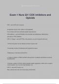 Exam 1 Nura 221 COX inhibitors and Opioids