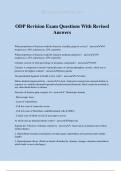 ODP Revision Exam Questions With Revised Answers