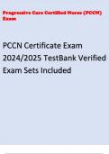 PCCN Certificate Exam 2024/2025 TestBank Verified Exam Sets Included