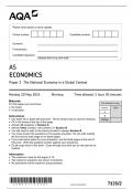 AQA AS ECONOMICS PAPER 2  MAY 2024 QUESTION PAPER (7135-2)The National Economy in a Global Context